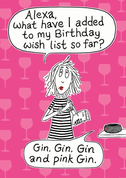 Birthday Gin wish list created by Aimee Beaven