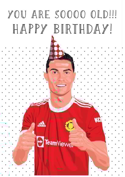Man Utd Ronaldo Birthday Card created by Replay Prints