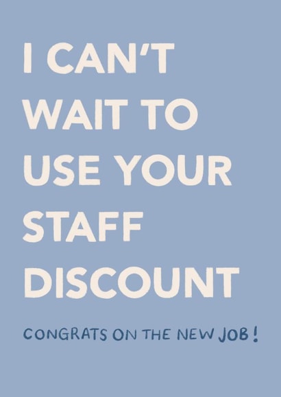 Staff Discount New Job Card created by EilidhIllustrates