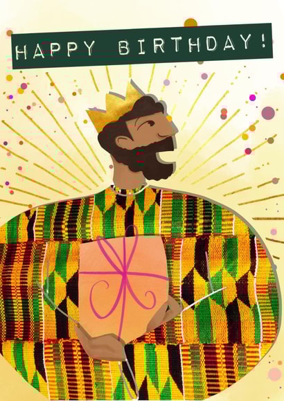 Happy Birthday | Black Man Birthday | Birthday King created by Aziza Illustrates