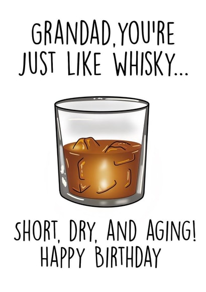 Whisky grandad birthday card created by Ain't It Fun