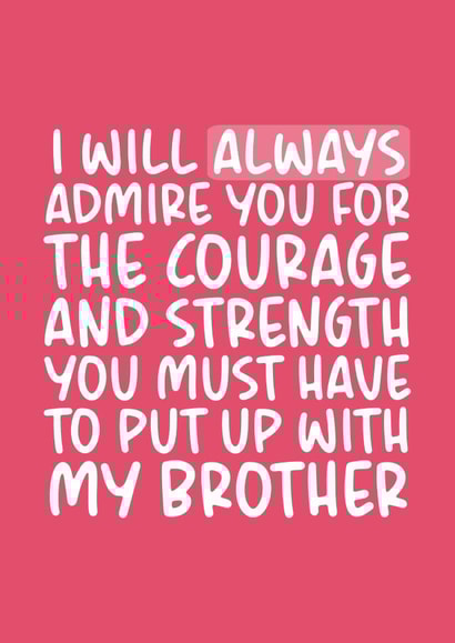 Funny Birthday Card for Sister-in-Law created by Brogan Thomas