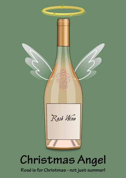 Christmas Angel - Rose wine  created by Doodle Dot Design Co