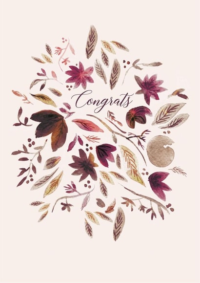 Congrats nature card created by Lucrecia Caporale