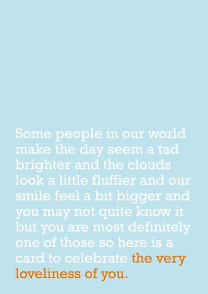 Sentiment Card - Love Card - Card For Friends - Family - Loved Ones - Loveliness created by The Right Lines