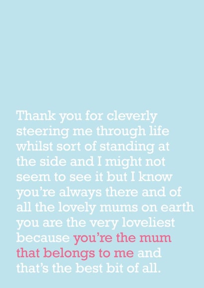 Mother's Day Card - Mum Card - Special Mum - Card For Loved One - Birthday Card created by The Right Lines