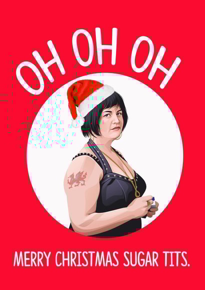 Nessa From Gavin & Stacey Christmas Card created by TeHe Gifts