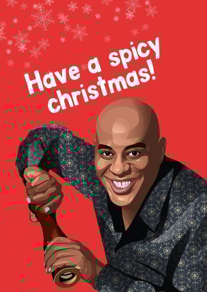 Funny Ainsley Harriott Christmas Card created by TeHe Gifts