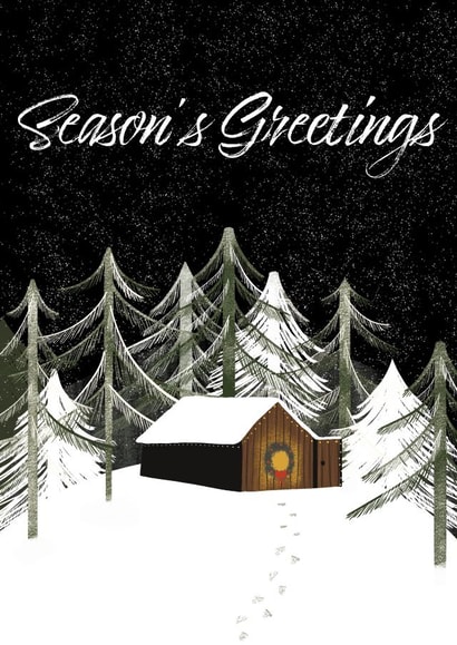 Snowy wintery Christmas scene created by Mayah Wetherell