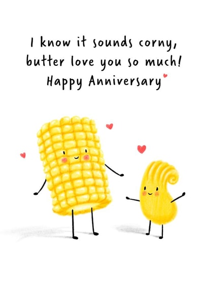 Butter love you! Corny Anniversary card created by Dani Verbeeten