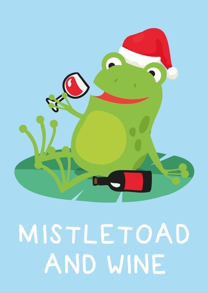 Mistletoad and Wine Christmas Card created by Michael Cutler