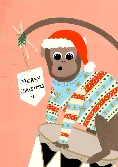 Cheeky Monkey Christmas Card created by LittleTalesByGem