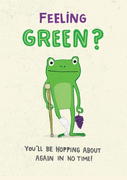feeling green? Get well soon frog design created by Pencilface