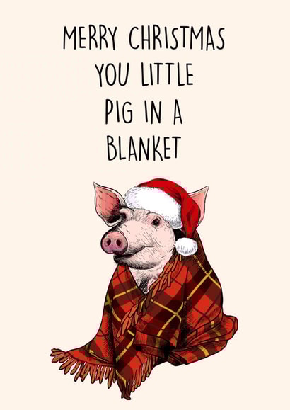 Merry Christmas you little pig in a blanket  created by Poppy & Mabel 