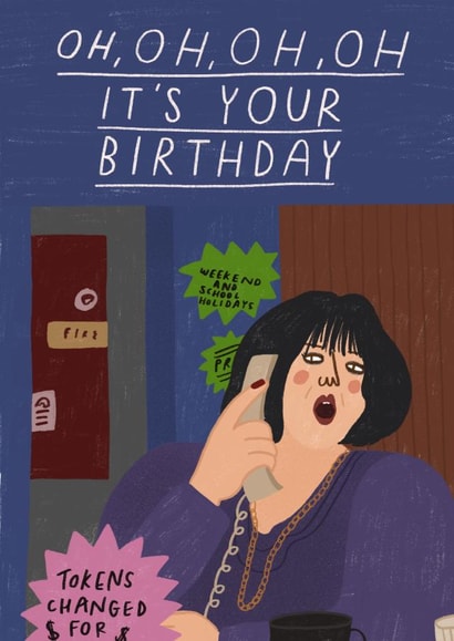 Gavin and Stacey Nessa Birthday Card created by skeletondraw