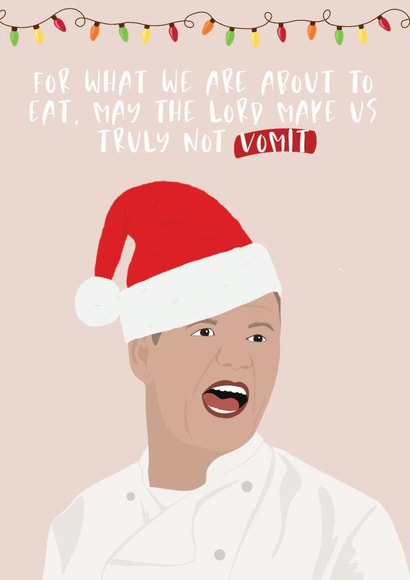Gordon Ramsey Funny christmas Card created by Jamie Lindsay
