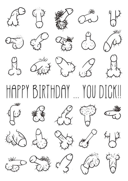 Happy Birthday Dicks created by Replay Prints