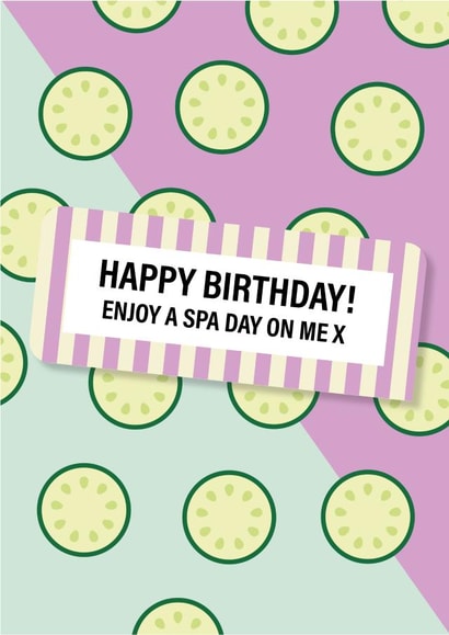 Happy Birthday spa day voucher created by Notemans