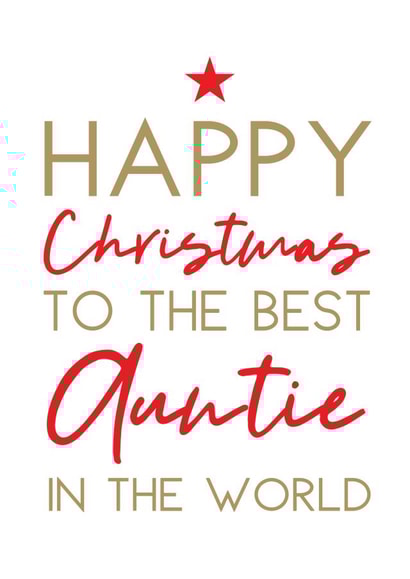 Happy Christmas Auntie created by Word Up Creative