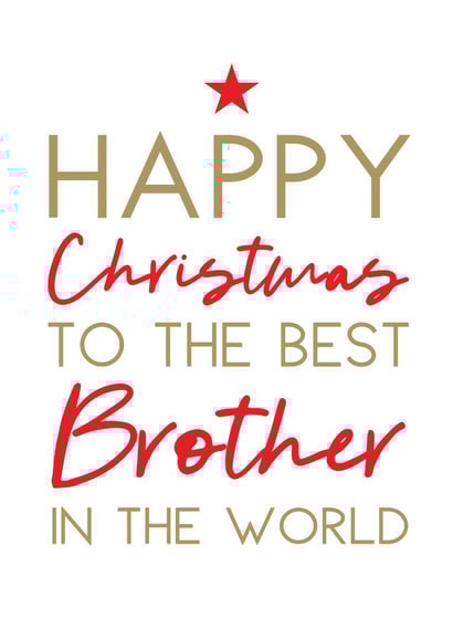 Happy Christmas Brother created by Word Up Creative