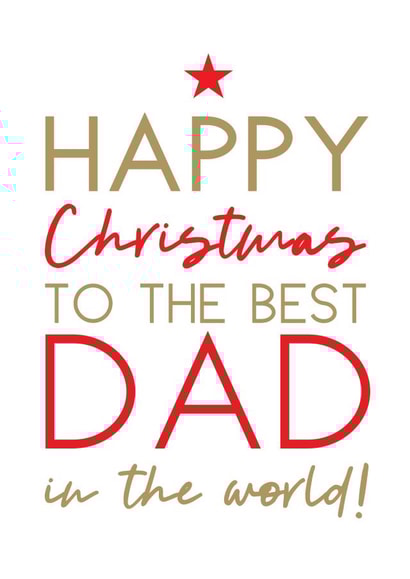 Happy Christmas Dad card created by Word Up Creative