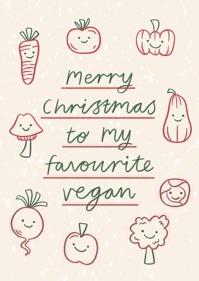 Merry Christmas To My Favourite Vegan created by Flourish Paperworks