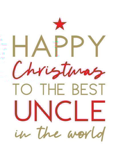 Happy Christmas Uncle card created by Word Up Creative