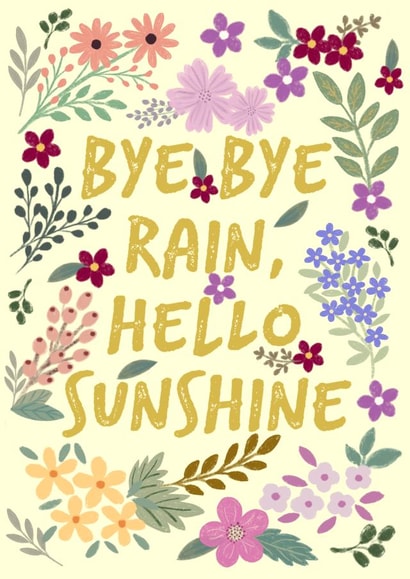 Bye bye rain, hello sunshine created by Lili's Papers Co.