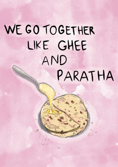 Desi Ghee and Paratha Card, Indian and Ethnic  created by Purrygood