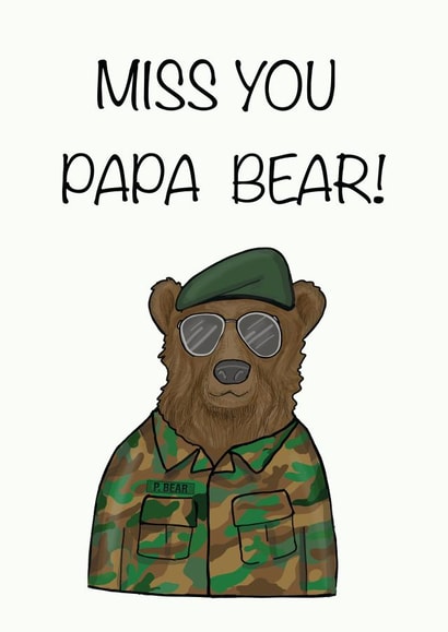 Miss you Daddy deployment card! created by Sketchy Mummy