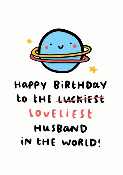 Luckiest Husband Birthday Card created by Arrow Gift Co