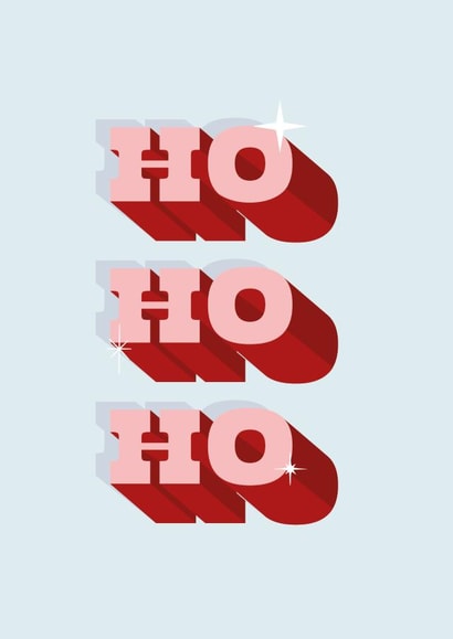 HO HO HO - Christmas Santa Card created by Zoë Bonham