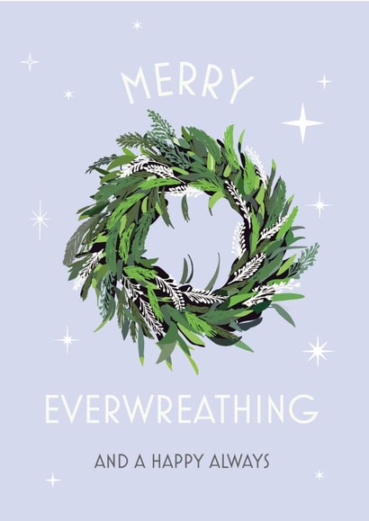 Punny Christmas Card - Merry Everything and A Happy Always created by Zoë Bonham