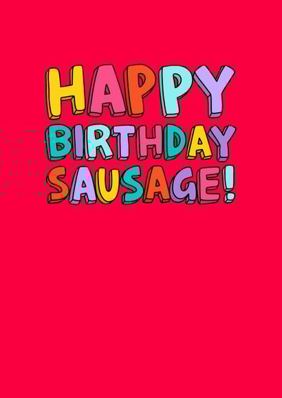 Happy Birthday Sausage Card created by Hannah Boulter