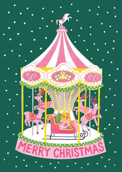 Classic Christmas Card - Reindeers - Carousel created by Jacqui Lee