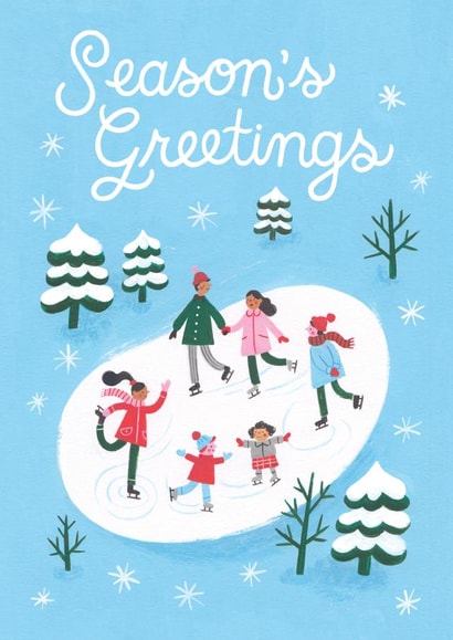 Season's Greetings Skating card created by Jacqui Lee