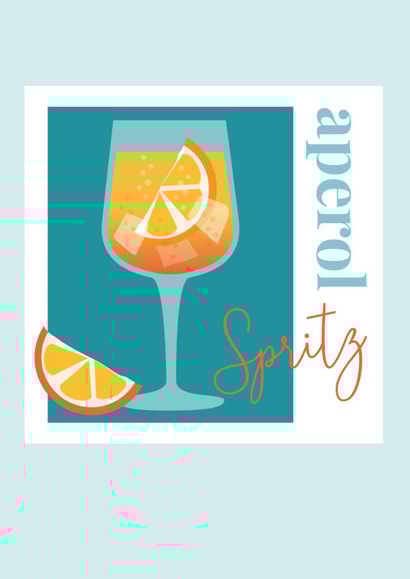Aperol Spritz Card 1000 created by Saladbomb Creative