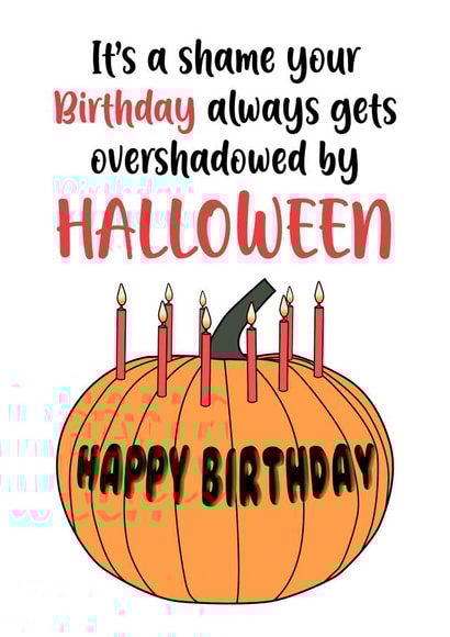 Overshadowed by Halloween Birthday Card created by Daft as Duck