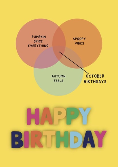 October Birthday Venn Diagram created by Embers and Ink