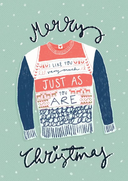 'Just As You Are' - Bridget Jones inspired Christmas Card created by Nicola Scott