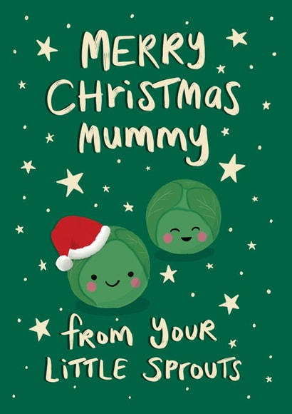 Cute - Merry Christmas Mummy - From Your Little Sprouts - From the Kids - Sprouts - Christmas Card created by Tilly Bean Loves