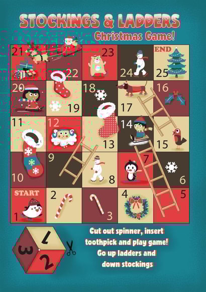 Stocking & Ladders, Christmas Game created by Jon Higham