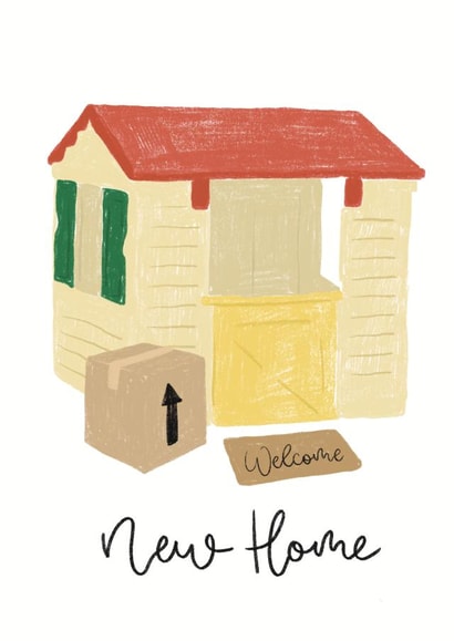 New Home Childrens 90's Playhouse Card created by Liz Davies Illustration