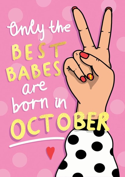 Best Babes Born In October created by NICHOLA COWDERY ILLUSTRATIONS