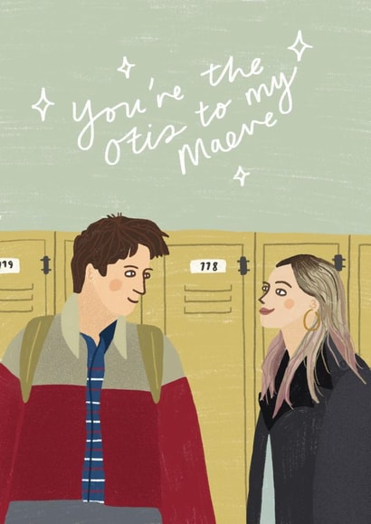 Sex Education Otis and Maeve Card created by skeletondraw