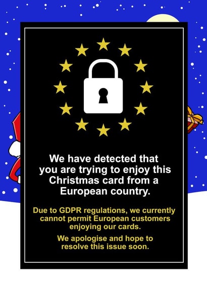 GDPR Cancels Your Christmas Card created by NerdShizzle