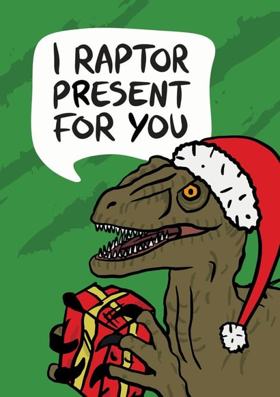Raptor Christmas Card created by Woody's Design