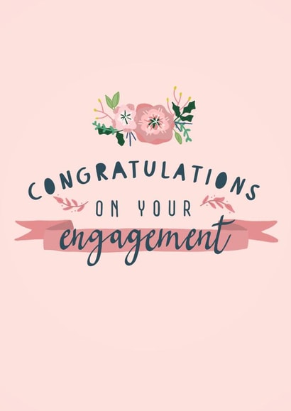 Floral Engagement Card 1001 created by Serendipity Inspired