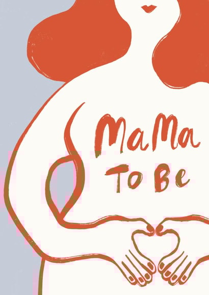 Mama to be Minimal Pregnancy Card created by Yan Yu Lee
