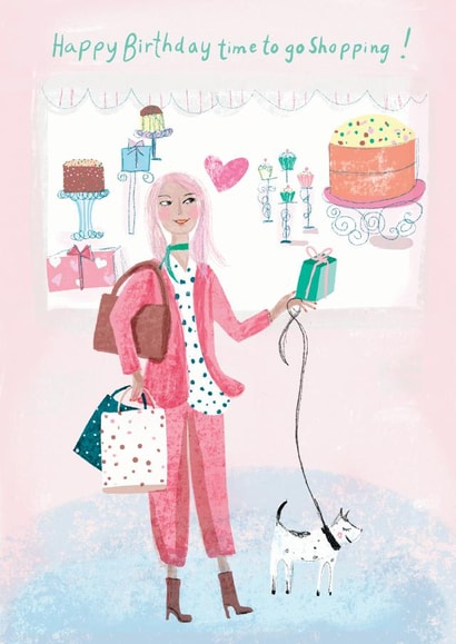 Happy Birthday Time to go shopping ! created by Susse Linton